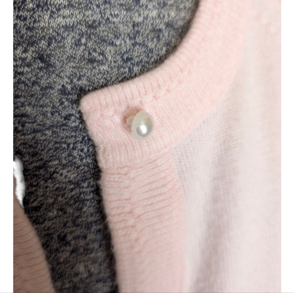 Vintage Designers Originals Pink Pearl Button Cardigan Sweater Size Small - Picture 3 of 6